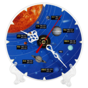 야광 태양계행성 시계 (5인)