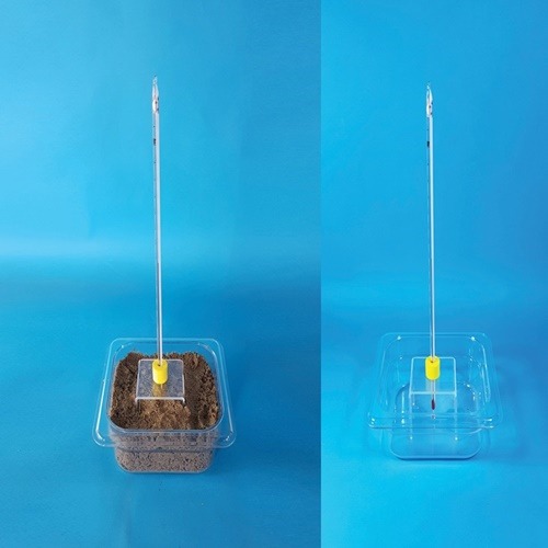 투명한 사각플라스틱 그릇(온도계 꽂이 포함)