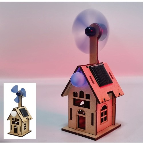 태양광 풍차 &amp; LED등 집 만들기 DIY키트 (CH-19)