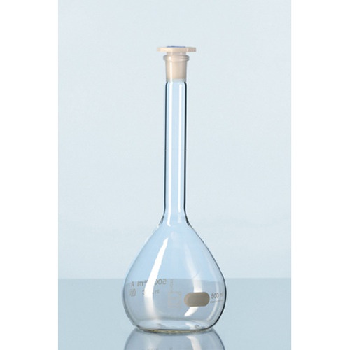 메스플라스크(DURAN / 외산) DURAN® Volumetric Flask, Class A, With White Graduation &amp; Octagonal PE Stopper
