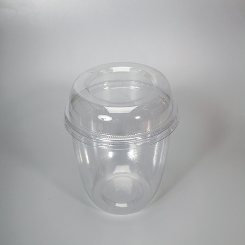 뚜껑이 있는 투명한 플라스틱 그릇(1L)